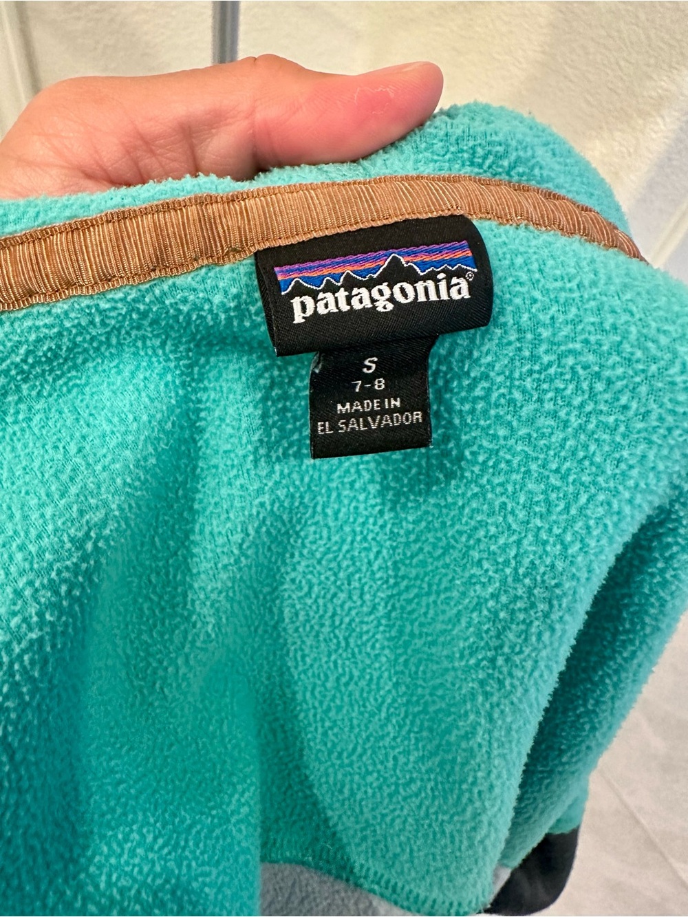Patagonia Kids' Micro D Snap-T Fleece Jacket in Aqua size S - Picture 9 of 11